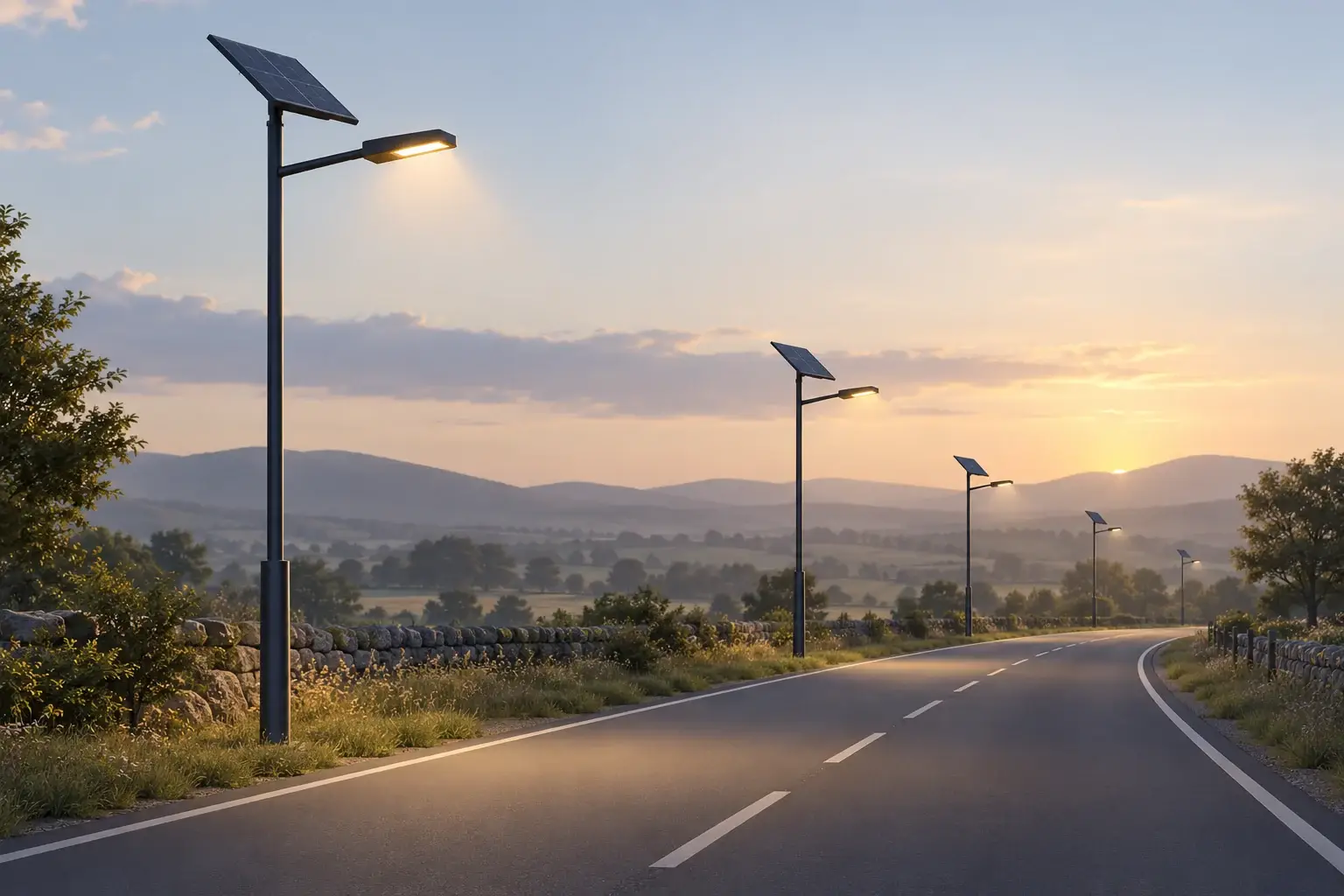 AI-generated illustration of a generic solar infrastructure application