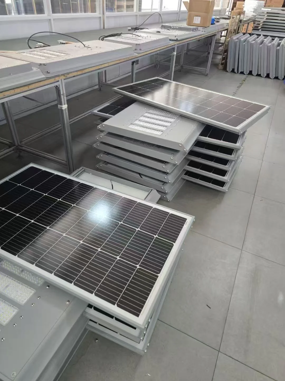 Solar light assemblies and photovoltaic panels